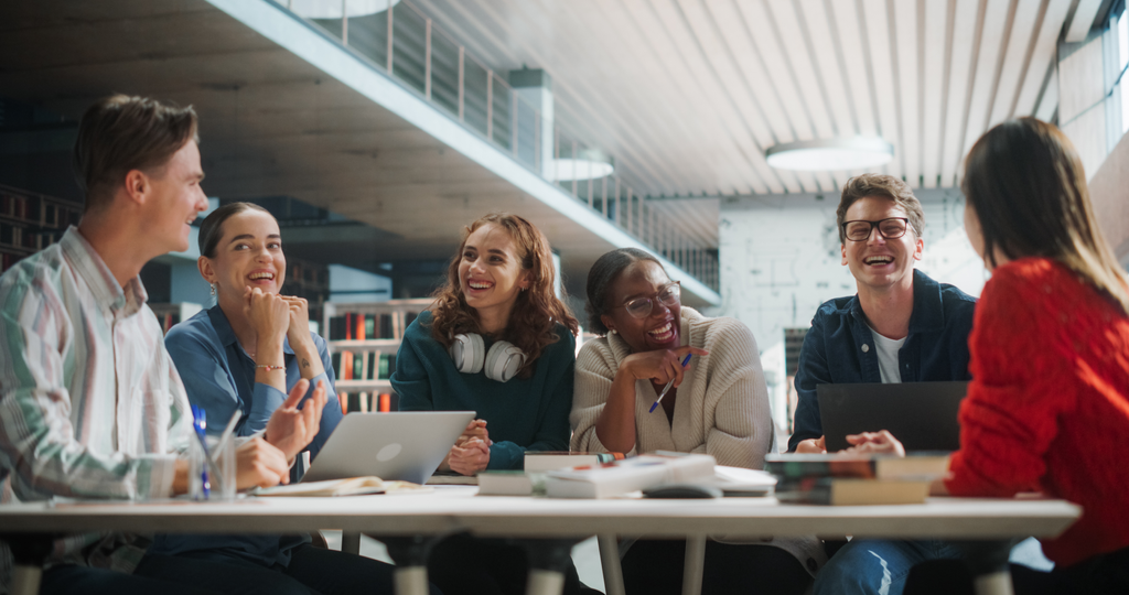 group of young people smiling